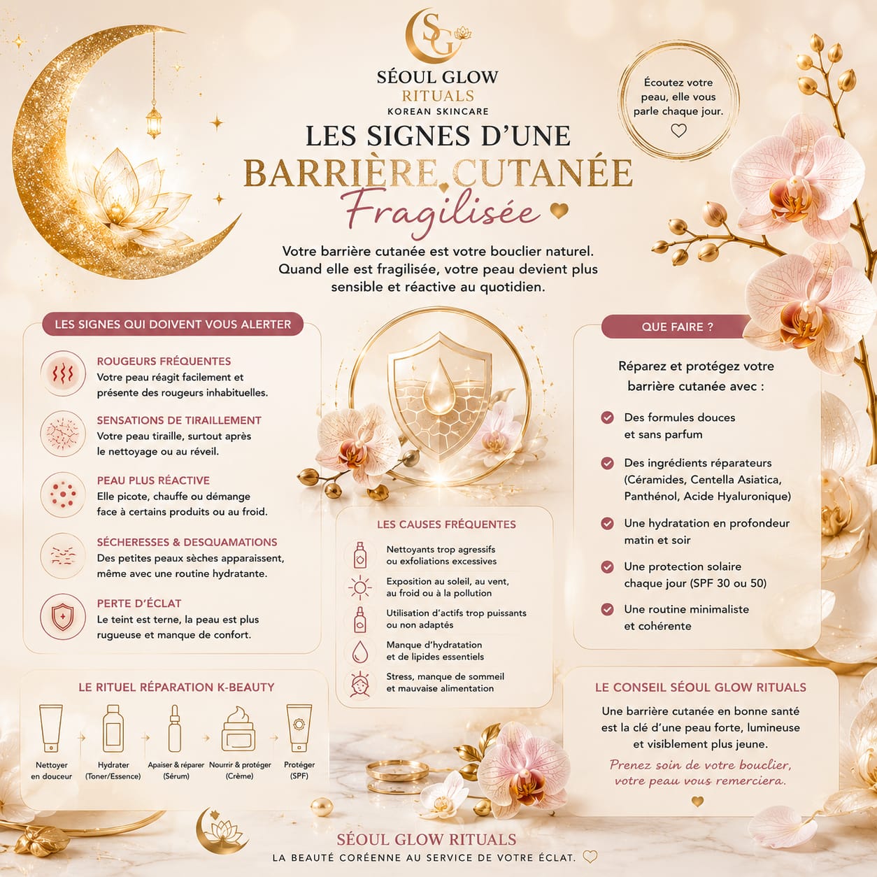 blog sur les signes d une barrière cutanée fragilisé soins coréens bienfaits k beauty medicube beauty of joseon anua skin1004 par seoul glow rituals