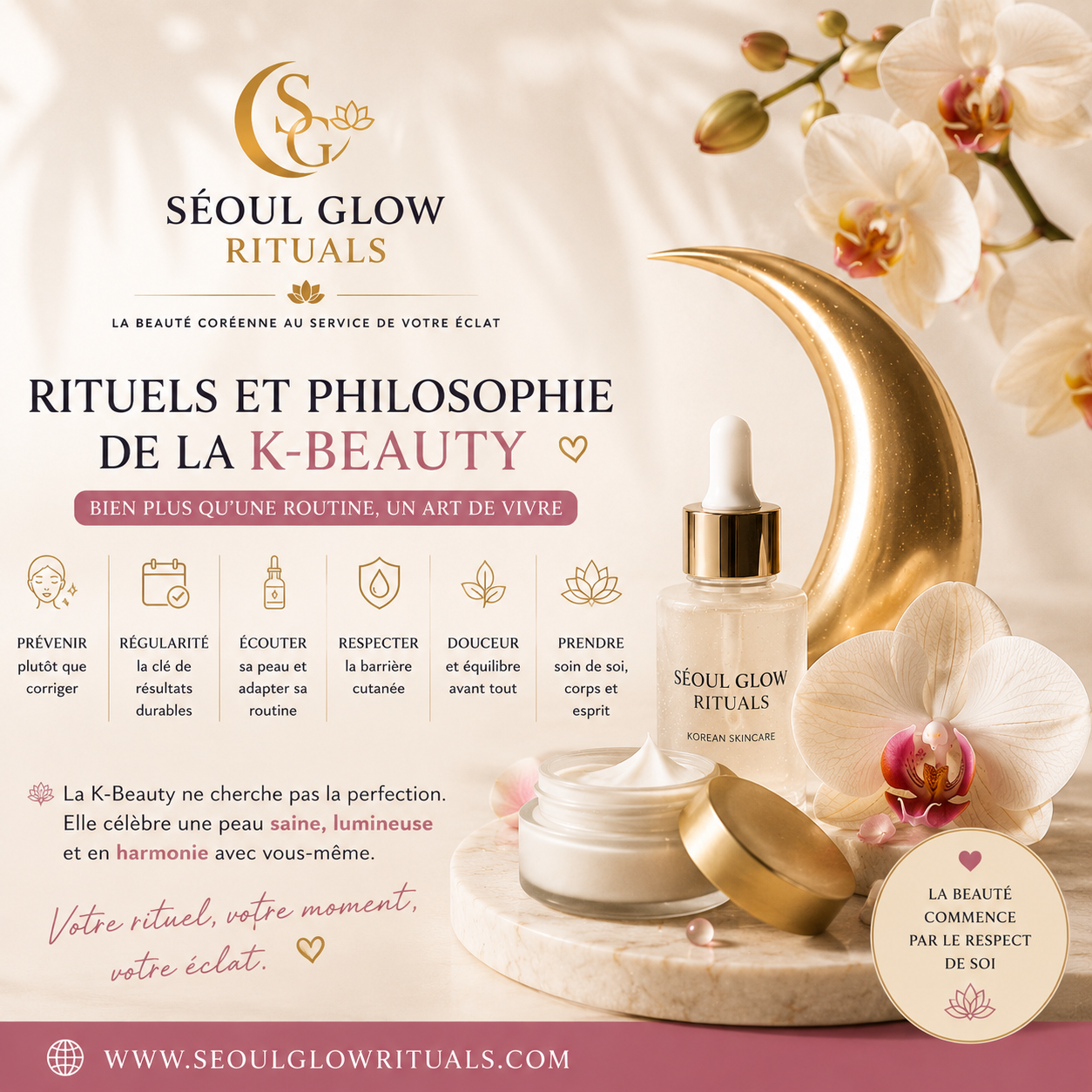 blog ecrit par seoul glow rituals qui évoque les rituels et la philosophie de la k-beauty  par seoul glow rituals et produits medicube anua beauty of joseon skin1004