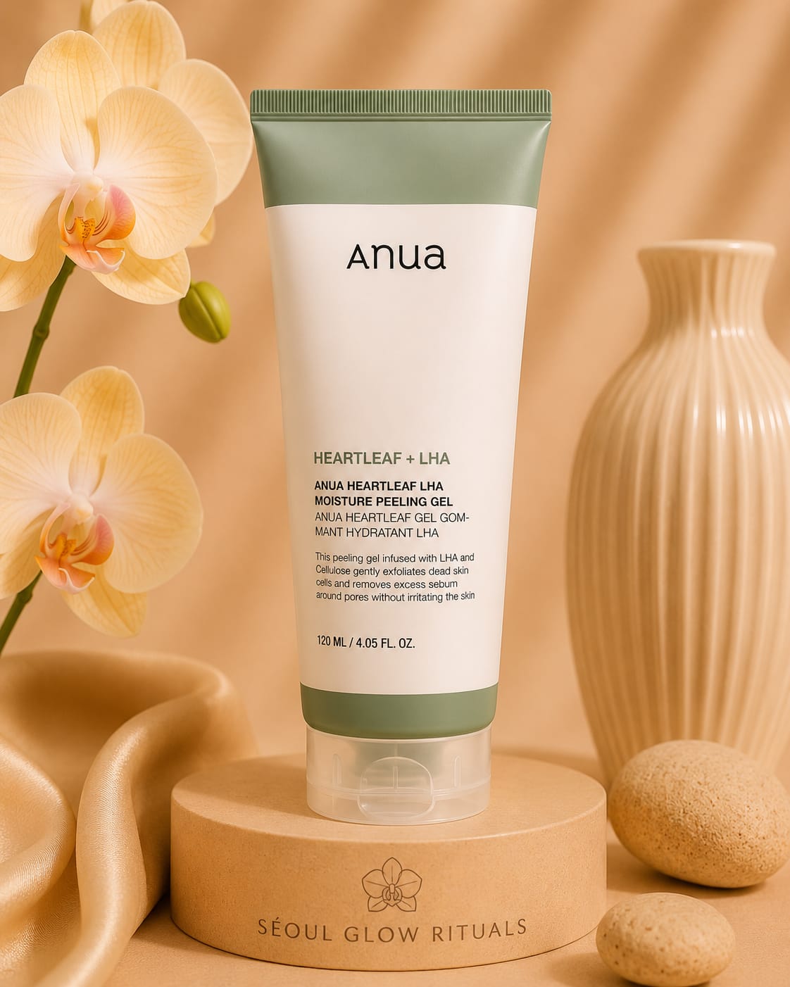 Anua Heartleaf LHA Moisture Peeling Gel 120ml – Gel gommant hydratant K-beauty au Heartleaf et LHA pour peaux sensibles – Seoul Glow Rituals