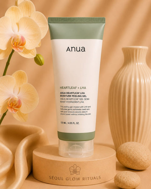 Anua Heartleaf LHA Moisture Peeling Gel 120ml – Gel gommant hydratant K-beauty au Heartleaf et LHA pour peaux sensibles – Seoul Glow Rituals