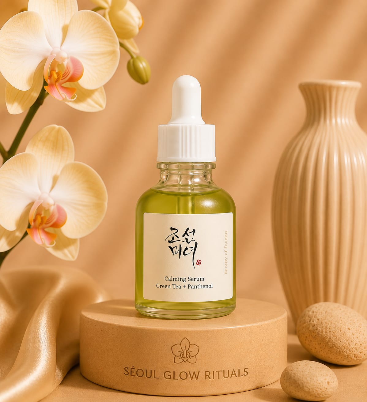 Beauty of Joseon Calming Serum Green Tea+Panthenol 30ml – Sérum apaisant K-beauty au thé vert et panthenol pour une peau calmée et hydratée – Seoul Glow Rituals