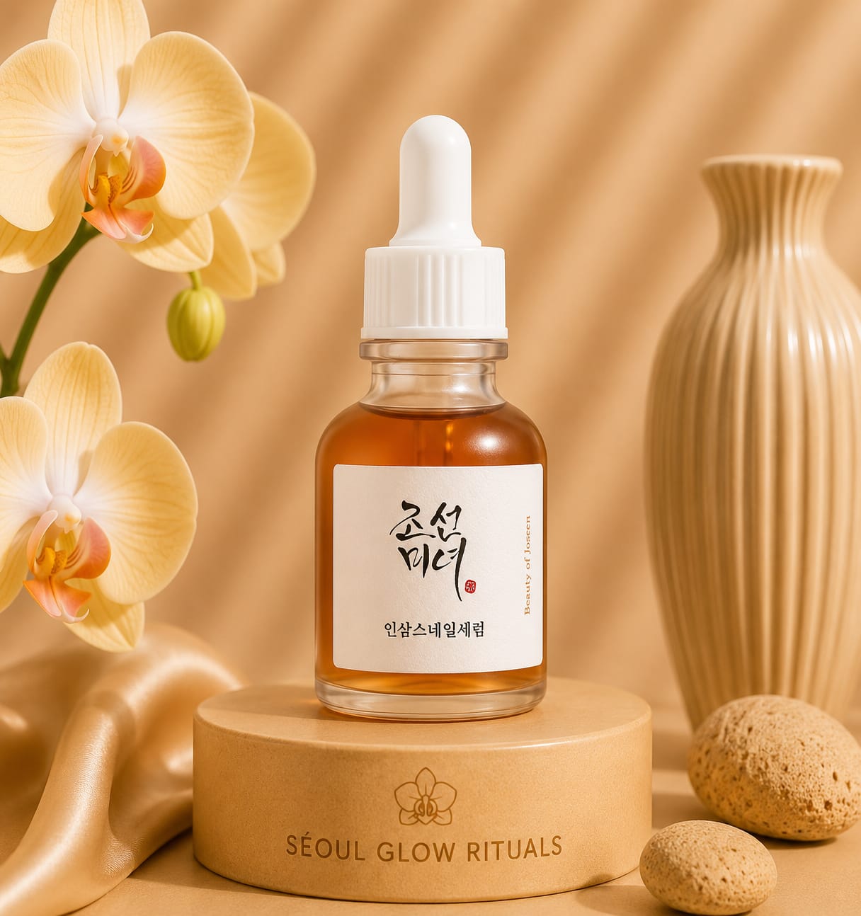 Beauty of Joseon Revive Serum Ginseng+Snail Mucin 30ml – Sérum anti-âge K-beauty au ginseng et bave d'escargot pour une peau régénérée et lumineuse – Seoul Glow Rituals