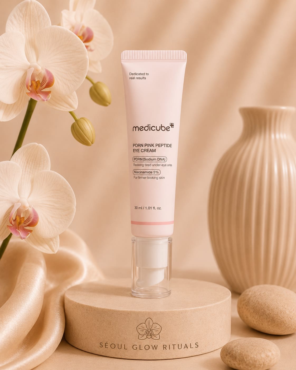 Medicube PDRN Pink Peptide Eye Cream - Contour des yeux anti-âge au PDRN - Seoul Glow Rituals