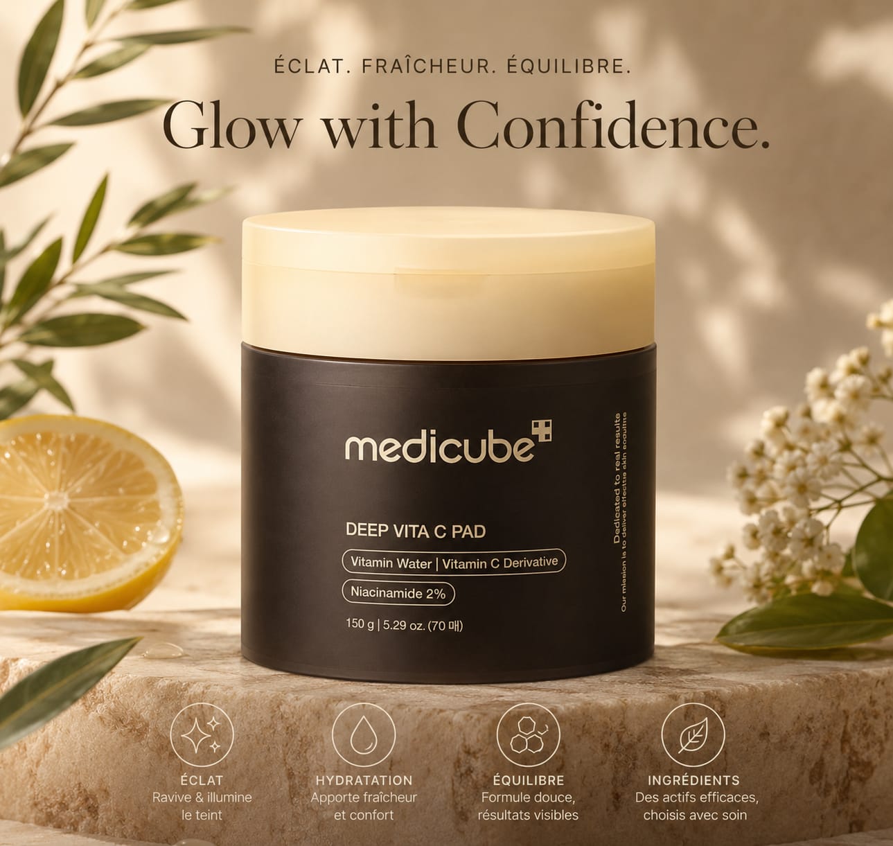 Medicube Deep Vita C Pad - Exfoliant Vitamine C - Seoul Glow Rituals