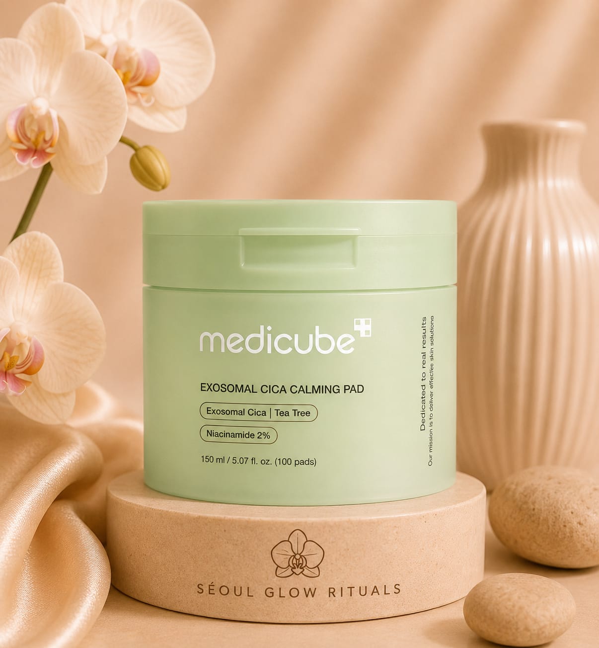 Medicube Exosome Cica Calming Pad - Pad apaisant aux exosomes et Cica - Seoul Glow Rituals