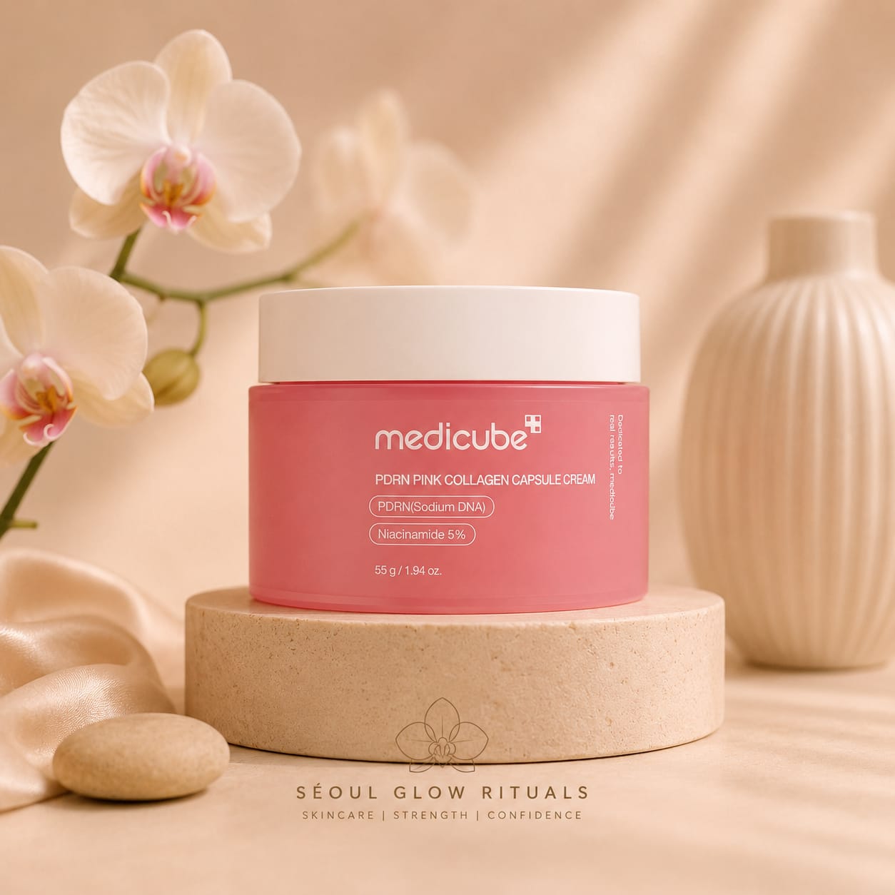 Medicube PDRN Pink Collagen Capsule Cream - Régénération et éclat - Seoul Glow Rituals